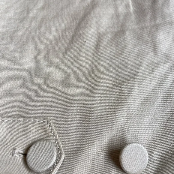 Hermes Womens Two Pocket Button Up Knee Length Pencil Skirt Beige Size 38 - Picture 10 of 12